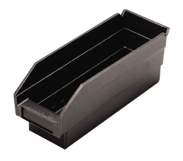 Quantum Storage - 11-5/8" Deep, Black Polypropylene Hopper Shelf Bin - 4" High x 4-1/8" Wide x 11-5/8" Long - A1 Tooling