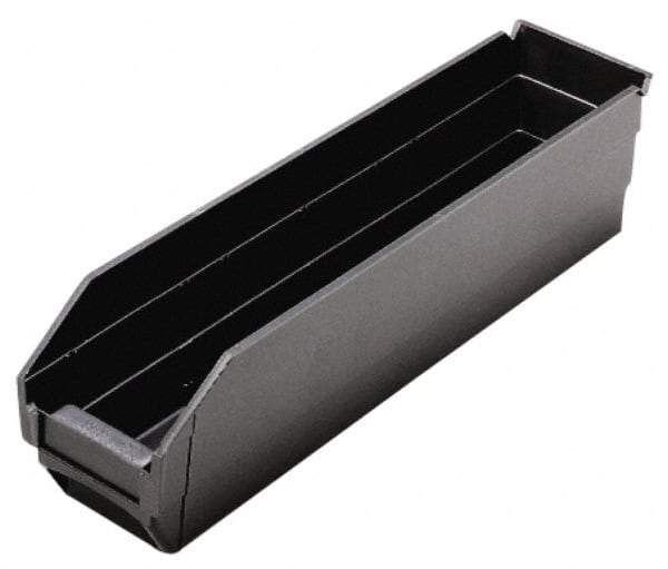 Quantum Storage - 17-7/8" Deep, Black Polypropylene Hopper Shelf Bin - 4" High x 4-1/8" Wide x 17-7/8" Long - A1 Tooling