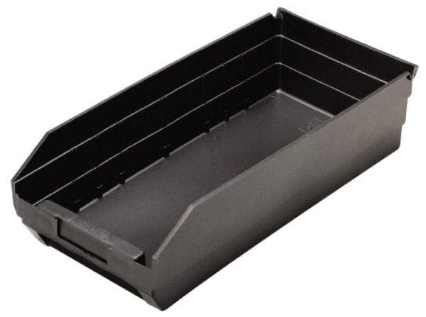 Quantum Storage - 17-7/8" Deep, Black Polypropylene Hopper Shelf Bin - 4" High x 8-3/8" Wide x 17-7/8" Long - A1 Tooling