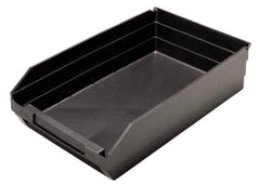 Quantum Storage - 17-7/8" Deep, Black Polypropylene Hopper Shelf Bin - 4" High x 11-1/8" Wide x 17-7/8" Long - A1 Tooling