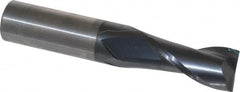 OSG - 5/8", 1-1/4" LOC, 5/8" Shank Diam, 3-1/2" OAL, 2 Flute, Solid Carbide Square End Mill - Single End, TiAlN Finish, Spiral Flute, 30° Helix, Centercutting, Right Hand Cut, Right Hand Flute, Series 402 - A1 Tooling