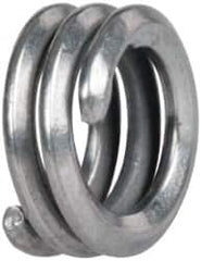 Heli-Coil - #6-32 UNC, 0.138" OAL, Free Running Helical Insert - 2-3/4 Free Coils, Tangless, 304 Stainless Steel, Bright Finish, 1D Insert Length - A1 Tooling