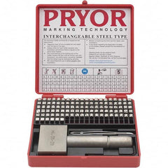 Pryor - 106 Piece, 3/16 Inch Character, Hardened Steel Type Set - 8 Character Capacity - A1 Tooling