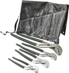 Value Collection - 4 Piece Tongue & Groove Plier Set - Comes in Plastic Pouch - A1 Tooling