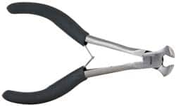 Value Collection - 5-1/2" OAL, End Cutting Pliers - 1/2" Jaw Length x 9/16" Jaw Width, Plastic Coated Handle - A1 Tooling