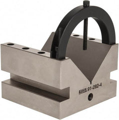 SPI - 4-3/8" Max Capacity, 90° Angle, Hardened Steel V-Block - 6" Long x 6" Wide x 4" High, Sold as Individual - A1 Tooling