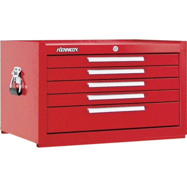 Kennedy - 5 Drawer Tool Chest - 27" Wide x 18" Deep x 16-5/8" High, Steel, Red - A1 Tooling