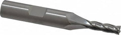 RobbJack - 3/16", 5/8" LOC, 3/8" Shank Diam, 2-1/2" OAL, 4 Flute, Solid Carbide Square End Mill - Single End, Uncoated, Spiral Flute, 30° Helix, Centercutting, Right Hand Cut, Right Hand Flute, Series T12-405 - A1 Tooling