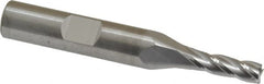 RobbJack - 13/64", 5/8" LOC, 3/8" Shank Diam, 2-1/2" OAL, 4 Flute, Solid Carbide Square End Mill - Single End, Uncoated, Spiral Flute, 30° Helix, Centercutting, Right Hand Cut, Right Hand Flute, Series T12-405 - A1 Tooling