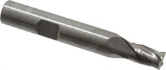 RobbJack - 9/32", 7/16" LOC, 3/8" Shank Diam, 2-1/2" OAL, 4 Flute, Solid Carbide Square End Mill - Single End, Uncoated, Spiral Flute, 30° Helix, Centercutting, Right Hand Cut, Right Hand Flute, Series T12-403 - A1 Tooling