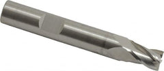 RobbJack - 5/16", 7/16" LOC, 3/8" Shank Diam, 2-1/2" OAL, 4 Flute, Solid Carbide Square End Mill - Single End, Uncoated, Spiral Flute, 30° Helix, Centercutting, Right Hand Cut, Right Hand Flute, Series T12-403 - A1 Tooling