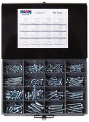 Value Collection - 384 Piece Steel Carriage Bolt - 1/4-20 to 1/2-13 Thread, Zinc Plated - A1 Tooling