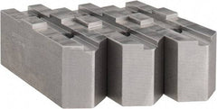 Abbott Workholding Products - 10" & Up Chuck Capacity, Tongue & Groove Attachment, Square Soft Lathe Chuck Jaw - 3 Jaws, Steel, 2-1/8" Btw Mount Hole Ctrs, 4-1/2" Long x 1-1/2" Wide x 2" High, 1/2" Groove, 1/2" Fastener - A1 Tooling