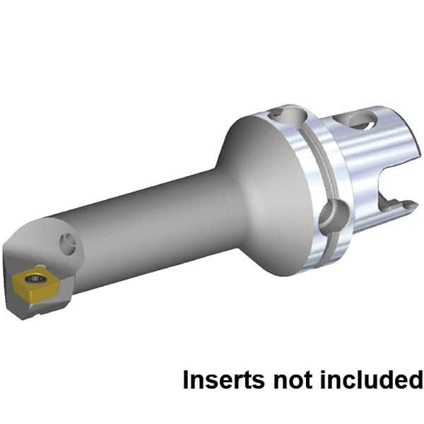 Kennametal - Right Hand Cut, 16mm Min Bore Diam, Size KM40TS Steel Modular Boring Cutting Unit Head - 42.21mm Max Bore Depth, Through Coolant, Compatible with CP.. 060204, CP.. 2151 - A1 Tooling