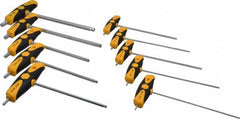 Wiha - 10 Piece T-Handle Ball End Hex Key Set - Hex Range 5/32 to 3/8", Chrome Vanadium Molybdenum - A1 Tooling