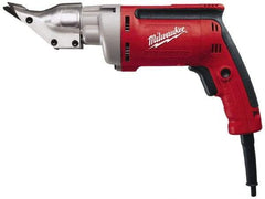 Milwaukee Tool - 2,500 SPM, 120 Volt, Pistol Grip Handle, Handheld Electric Shear - 18 Gauge (Steel) & 20 Gauge (Stainless Steel) Cutting Capacity - A1 Tooling