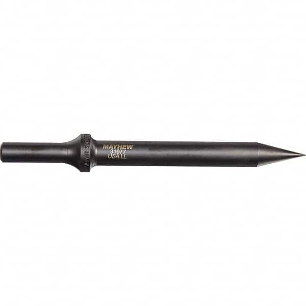 Mayhew - 6" OAL, Tapered Punch Chisel - Round Drive, Round Shank, Steel - A1 Tooling