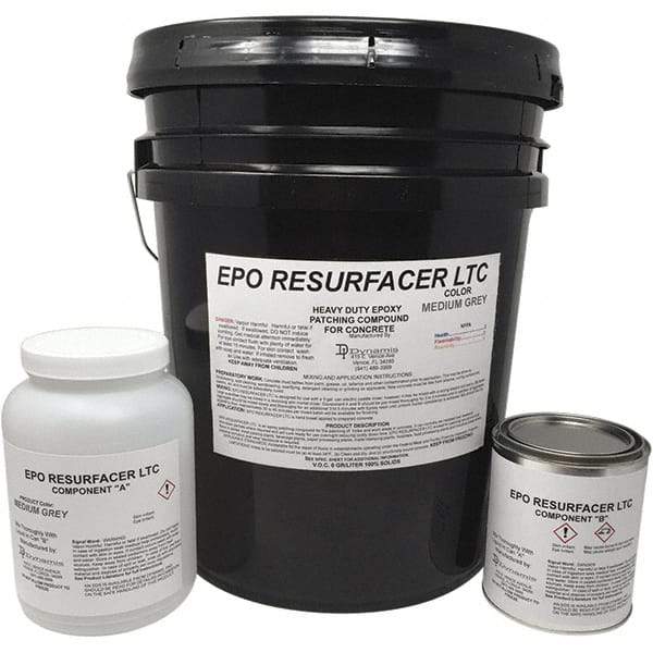 Made in USA - 50 Lb Concrete Repair/Resurfacing - Medium Gray, 25 Sq Ft Coverage, Epoxy Resin - A1 Tooling