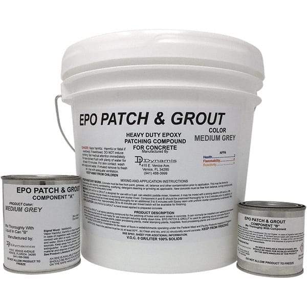 Made in USA - 2 Gal Concrete Repair/Resurfacing - Medium Gray, 25 Sq Ft Coverage, Epoxy Resin - A1 Tooling