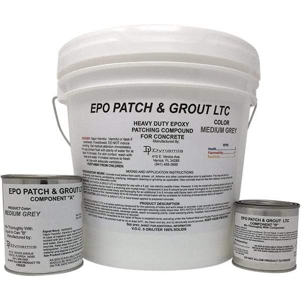 Made in USA - 2 Gal Concrete Repair/Resurfacing - Medium Gray, 25 Sq Ft Coverage, Epoxy Resin - A1 Tooling