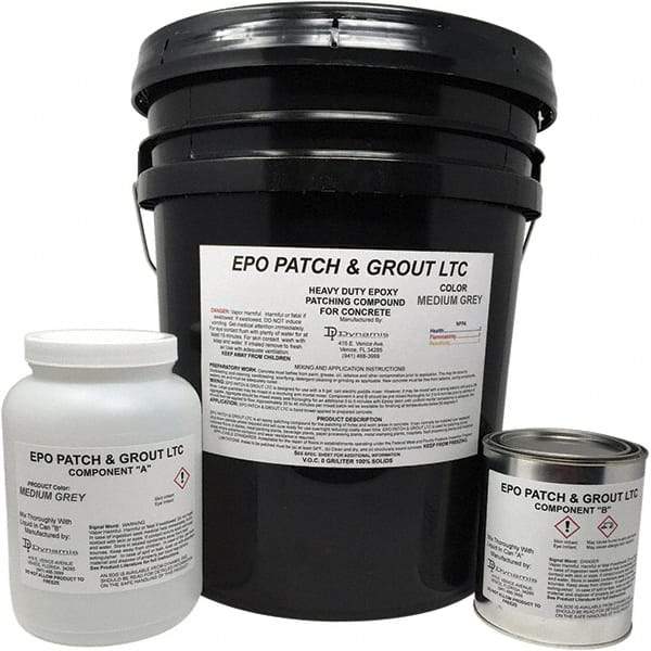 Made in USA - 5 Gal Concrete Repair/Resurfacing - Medium Gray, 25 Sq Ft Coverage, Epoxy Resin - A1 Tooling