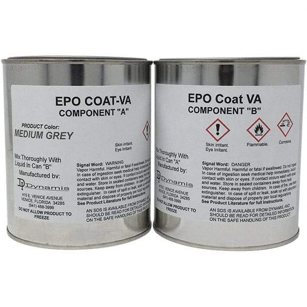 Made in USA - 1/2 Gal Gloss High-Solid Gray Concrete Floor Coating - 150 Sq Ft/Gal Coverage, 87 g/L VOC Content - A1 Tooling