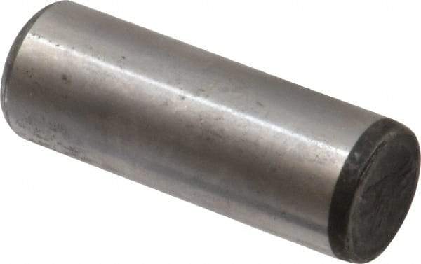 Made in USA - 5/8" Diam x 1-3/4" Pin Length Grade 8 Alloy Steel Standard Dowel Pin - Bright Finish, C 47-58 & C 60 (Surface) Hardness, 46,000 Lb (Single Shear), 92,000 Lb (Double Shear) Breaking Strength, 1 Beveled & 1 Rounded End - A1 Tooling