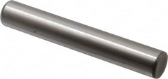 Made in USA - 5/8" Diam x 4" Pin Length Grade 8 Alloy Steel Standard Dowel Pin - Bright Finish, C 47-58 & C 60 (Surface) Hardness, 46,000 Lb (Single Shear), 92,000 Lb (Double Shear) Breaking Strength, 1 Beveled & 1 Rounded End - A1 Tooling