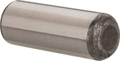 Made in USA - 3/4" Diam x 2" Pin Length Grade 8 Alloy Steel Standard Dowel Pin - Bright Finish, C 47-58 & C 60 (Surface) Hardness, 132,400 Lb (Double Shear), 66,200 Lb (Single Shear) Breaking Strength, 1 Beveled & 1 Rounded End - A1 Tooling