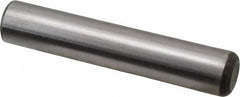 Made in USA - 3/4" Diam x 4" Pin Length Grade 8 Alloy Steel Standard Dowel Pin - Bright Finish, C 47-58 & C 60 (Surface) Hardness, 132,400 Lb (Double Shear), 66,200 Lb (Single Shear) Breaking Strength, 1 Beveled & 1 Rounded End - A1 Tooling