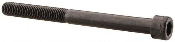 Made in USA - 5/16-24 UNF Hex Socket Drive, Socket Cap Screw - Alloy Steel, Black Oxide Finish, Partially Threaded, 3-1/2" Length Under Head - A1 Tooling