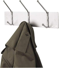 Safco - 3 Hooks, 18" Long x 3-3/4" Deep, Metal Wall/Door Hat/Coat Hook - 7" High - A1 Tooling