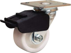 Hamilton - 4" Diam x 2" Wide x 5-5/8" OAH Top Plate Mount Swivel Caster - Polyolefin, 550 Lb Capacity, Delrin Bearing, 4 x 4-1/2" Plate - A1 Tooling