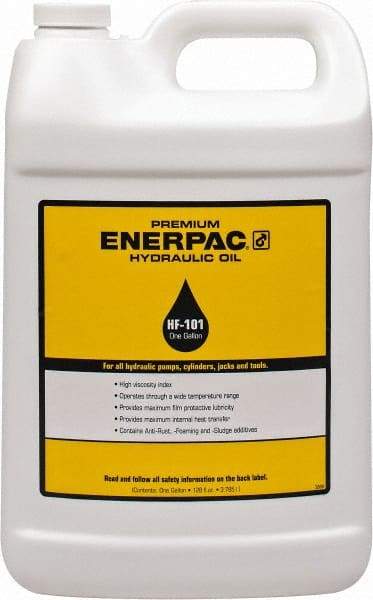 Enerpac - 1 Gal Bottle, Mineral Hydraulic Oil - ISO 32, <12,000 SUS at 0°F, 150 to 165 SUS at 100°F, 42 to 45 SUS at 210°F - A1 Tooling