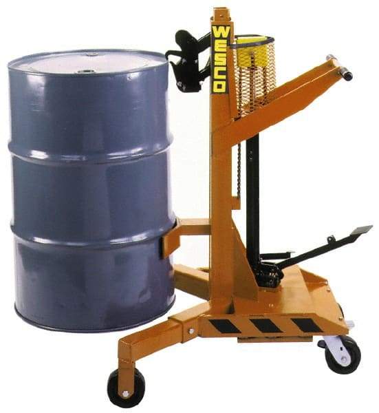 Wesco Industrial Products - 1,100 Lb Load Capacity, 55 Gal Drum Transporter - For 55 Gal Drums - A1 Tooling