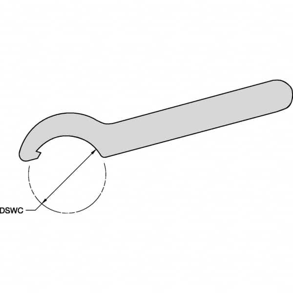 Kennametal - Locknut Wrench for Indexable Tools - Collet Chuck Compatible, TG-DV Toolholder Style Compatibility - A1 Tooling