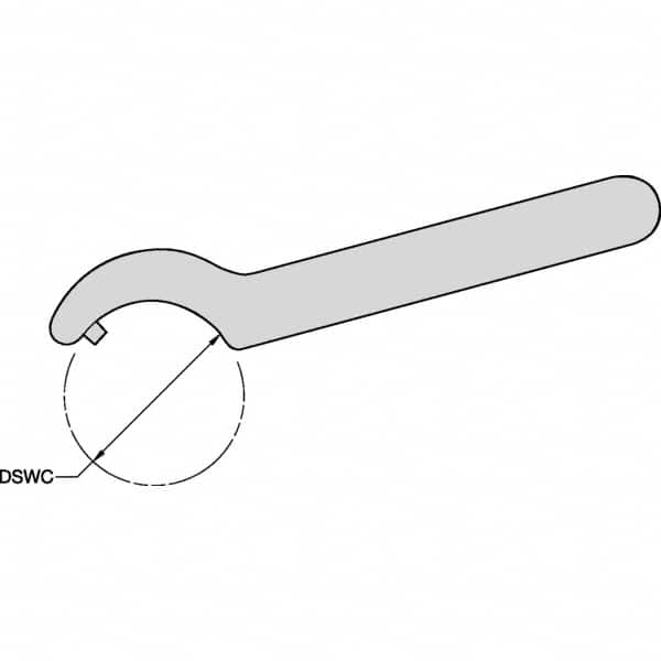 Kennametal - Milling Chuck Spanner Wrench - 1-1/2" & 2" Compatible Hole Diam - Exact Industrial Supply