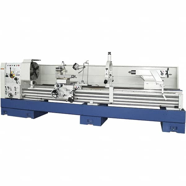 Summit - 28-1/2" Swing, 120" Between Centers, 120 Volt, Triple Phase Toolroom Lathe - 6MT Taper, 15 hp, 20 to 1,250 RPM, 4-1/8" Bore Diam, 48" Deep x 70" High x 187" Long - A1 Tooling