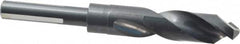 Chicago-Latrobe - 51/64" Drill, 118° Point, High Speed Steel Silver Deming & Reduced Shank Drill Bit - Oxide Finish, 6" OAL, Flats on Shank, 3-1/8" Flute Length, Right Hand Cut, Split Point, Spiral Flute, Regular Spiral - A1 Tooling