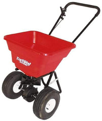 Made in USA - 80 Lb Polyethylene Walk Behind Broadcast Landscape Spreader - 10" Pneumatic Wheels - A1 Tooling