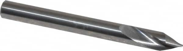 Made in USA - 1/4" Body Diam, 60°, 2-1/2" OAL, Solid Carbide Spotting Drill - A1 Tooling