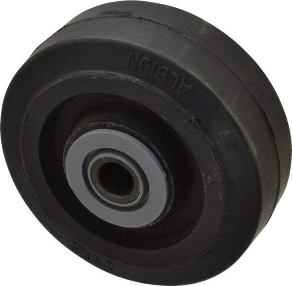 Albion - 4 Inch Diameter x 1-1/2 Inch Wide, Solid Rubber Caster Wheel - 250 Lb. Capacity, 1-5/8 Inch Hub Length, 1/2 Inch Axle Diameter, Roller Bearing - A1 Tooling