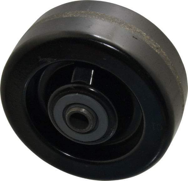 Albion - 5 Inch Diameter x 2 Inch Wide, Phenolic Caster Wheel - 1,200 Lb. Capacity, 2-3/16 Inch Hub Length, 1/2 Inch Axle Diameter, Roller Bearing - A1 Tooling