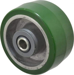 Albion - 4 Inch Diameter x 2 Inch Wide, Polyurethane Caster Wheel - 700 Lb. Capacity, 2-7/16 Inch Hub Length, 1/2 Inch Axle Diameter, Roller Bearing - A1 Tooling