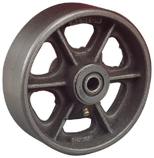 Albion - 4 Inch Diameter x 1-1/2 Inch Wide, Cast Iron Caster Wheel - 600 Lb. Capacity, 1-5/8 Inch Hub Length, 1/2 Inch Axle Diameter, Roller Bearing - A1 Tooling