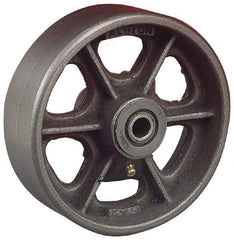 Albion - 4 Inch Diameter x 1-1/2 Inch Wide, Cast Iron Caster Wheel - 600 Lb. Capacity, 1-5/8 Inch Hub Length, 1/2 Inch Axle Diameter, Roller Bearing - A1 Tooling