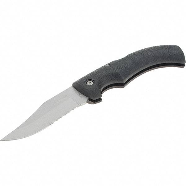 Gerber - 3-3/4" Blade, 8-3/4" OAL, Partially Serrated Clip Point Folding Knife - 4-7/8" Closed Length - A1 Tooling