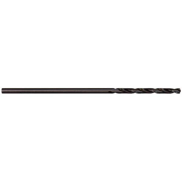 Interstate - 0.081" Diam, 12" OAL Oxide High Speed Steel Aircraft Extension Drill Bit - A1 Tooling