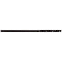 Interstate - 0.081" Diam, 12" OAL Oxide High Speed Steel Aircraft Extension Drill Bit - A1 Tooling