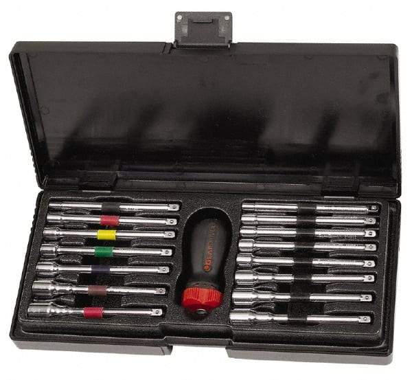 GearWrench - 16 Piece 3/16 to 1/2" Nutdriver Set - Interchangeable, Ratcheting Handle - A1 Tooling